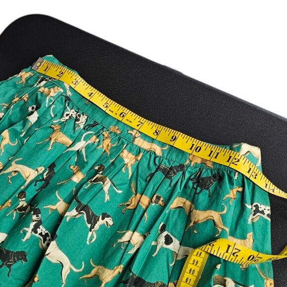 Anthropologie Maeve The Jacie Poplin Printed Maxi Skirt, Dog Pattern, Cotton, S - Picture 4 of 8